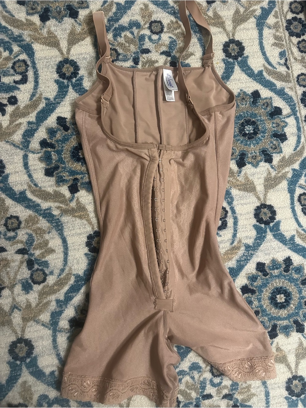 Leonisa Nude Full Body Shapewear Bodysuit with Adjustable Straps